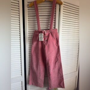 Zara Pink Corduroy Kids Overalls